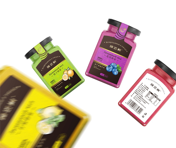 蜂還巢俄羅斯彩色蜂蜜包裝設計