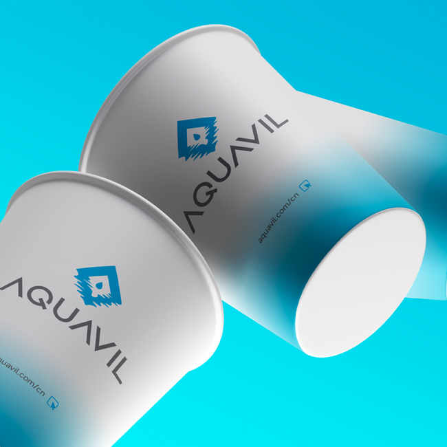 AQUAVIL凈水器品牌logo設計，品牌VI設計，品牌形象升級